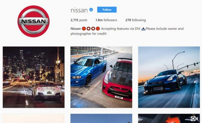 Nissan,  Instagram