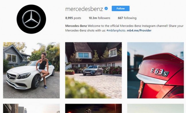 Mercedes-Benz,  Instagram