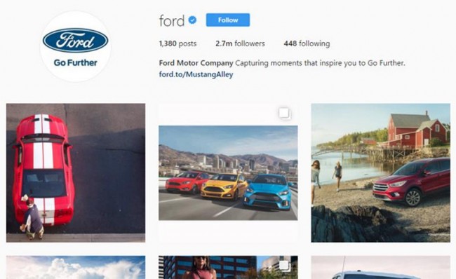 Ford,  Instagram